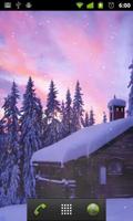 winter cabin wallpaper syot layar 1