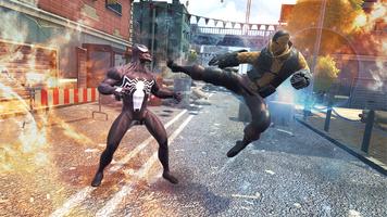 Poster Spider Venom Combat Fighting Battles