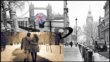 Zimowy Ramki Fotograficzne plakat