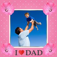 Love U Papa Photo Frame Affiche