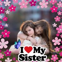 Love U Sister Photo Frame Affiche