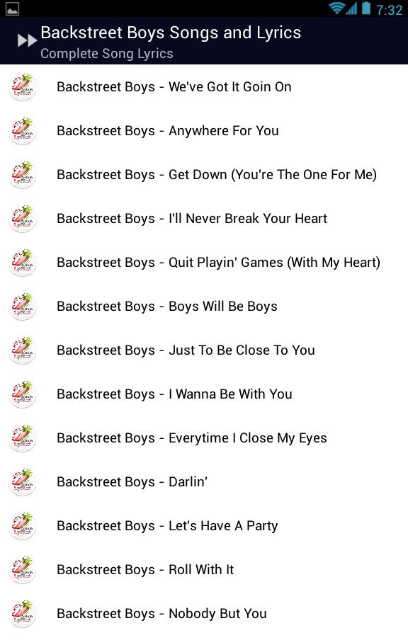 Backstreet Boys Songs & Lyrics for Android - APK Download
