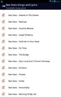 Bee Gees Stayin' Alive Lyrics capture d'écran 2
