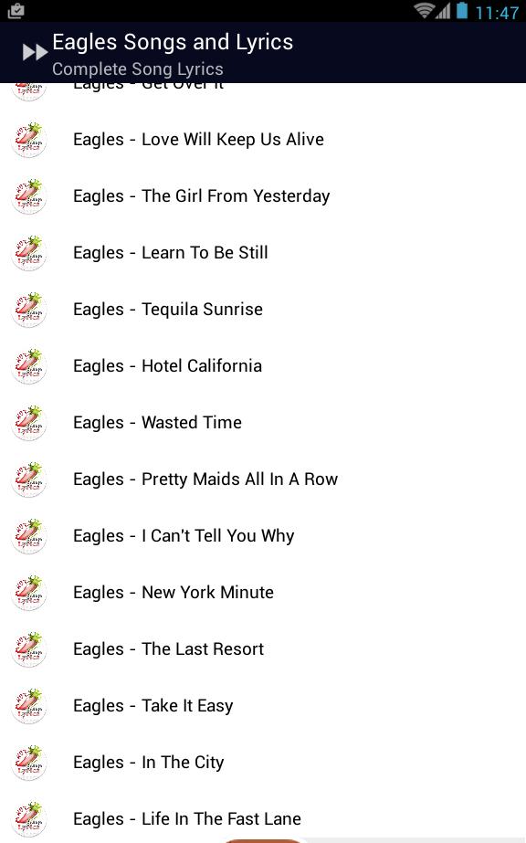 Eagles Hotel California Lyrics For Android Apk Download