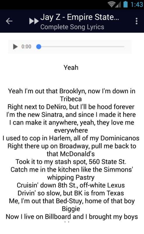 empire state of mind lyrics