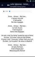 Julio Iglesias Me Love Lyrics capture d'écran 1
