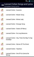 Leonard Cohen Suzanne Lyrics Affiche