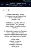 Leonard Cohen Suzanne Lyrics capture d'écran 1