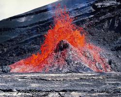 Fond d'écran du volcan Affiche