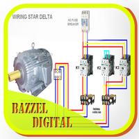 sketch wiring star delta diagram پوسٹر