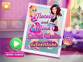 Natalie and Olivia's Social Media Adventure Affiche