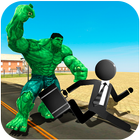 Incredible Monster vs Stickman Crime Hero icône