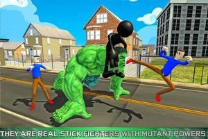 Incredible Monster vs Stickman Crime Hero capture d'écran 2