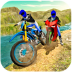 Cavaleiro de moto offroad 3d