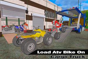 Atv Quad Moto 3D Transport: Truck Drive Simulator Affiche