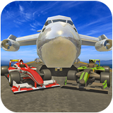 Airplane Pilot Formula Car Transporter-icoon