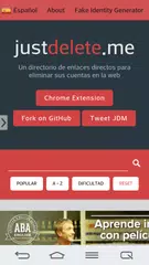 Скачать Justdelete.me inoficial APK