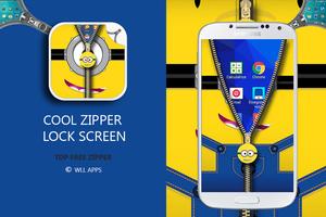 Cool Zipper Lock Screen poster