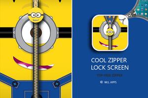 Cool Zipper Lock Screen captura de pantalla 1