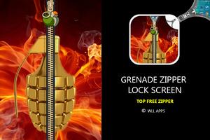 Grenade Zipper Lock Screen Screenshot 1