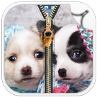 Dog Puppy Zipper Lock Screen ícone