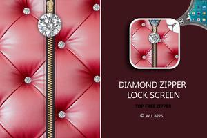 Diamond Zipper Lock Screen Screenshot 1