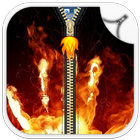 Fire Zipper Lock Screen أيقونة