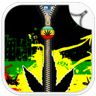 Rasta Weed Zipper Lock Screen Zeichen