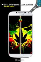 Rasta Weed Zipper Lock Screen ảnh chụp màn hình 2