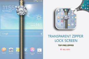 Transparent Zipper Screen Lock imagem de tela 1