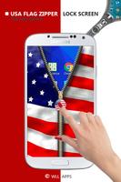 Usa Flag Zipper Lock Screen screenshot 3