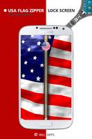 Usa Flag Zipper Lock Screen 스크린샷 2