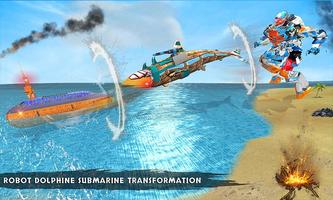 Robot Dolphin Transform Submarine: Army Robot Game ảnh chụp màn hình 1