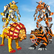 US Police Lion Robot vs Tiger Robot Wars Transform