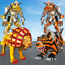 APK US Police Lion Robot vs Tiger Robot Wars Transform