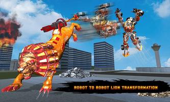 US Police Lion Robot vs Tiger Robot Wars Transform Affiche