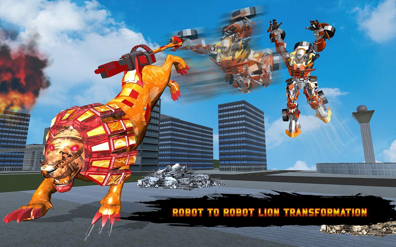下载US Police Lion Robot vs Tiger Robot Wars Transform的安卓版本