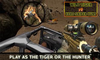 Wild Tiger Vs Hero Sniper Hunt Affiche