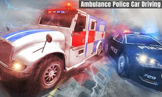 Ambulance Police Car Drift Rescue Driving Fun Game Affiche
