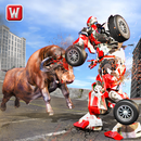 سوبر الروبوت مقابل غاضب الثور هجوم محاكاة APK