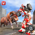 Super X Robot VS Angry Bull Attack Simulator ไอคอน