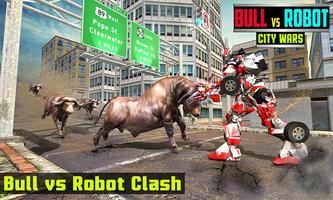Super X Robot VS Angry Bull Attack Simulator Affiche
