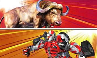Super X Robot VS Angry Bull Attack Simulator syot layar 1