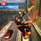 Superhero Panther Flying City Gangster Crime Fight icône