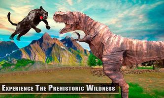 Wild Black Panther VS Dinosaur Survival Simulator capture d'écran 2