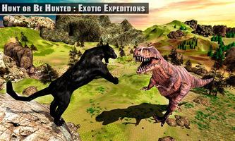 Wild Black Panther VS Dinosaur Survival Simulator capture d'écran 3