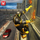 Superhero Black Panther Flying City Gangster Fight aplikacja