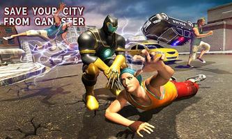 Superhero Black Panther Flying City Gangster Fight screenshot 3