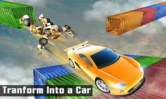 Impossible Car Parking Tracks Transform Robot Game screenshot 2