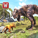 T-Rex Dino & Angry Lion Attack APK